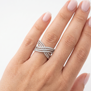 Elegant Full Eternity and infinty Ring in 925 Sterling Silver